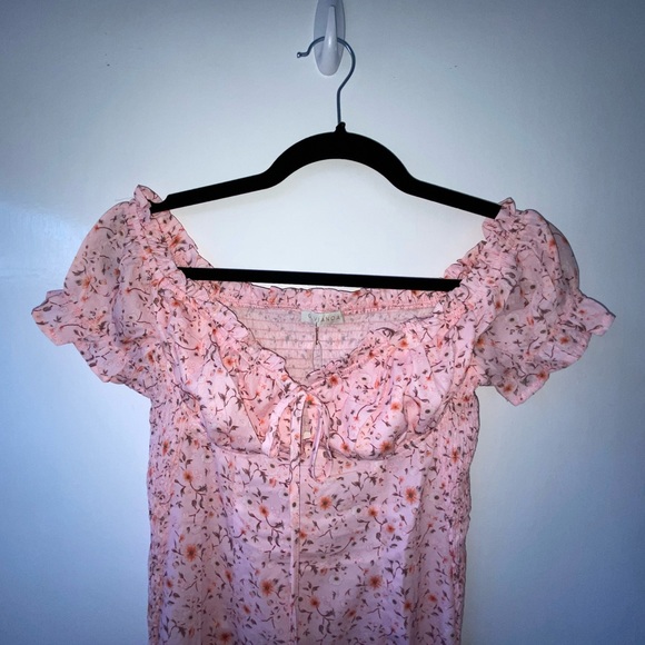 O. Vianca Off the Shoulder Floral Mini-Dress - Picture 7 of 9